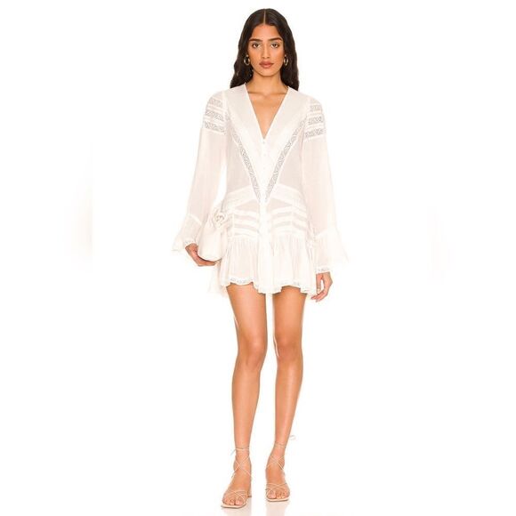 Free People - Rhea Lace Tunic in Ivory - Picture 1 of 5